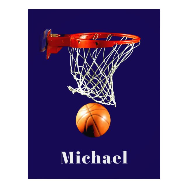 Basketball Replace with Your Name Fototryck (Framsidan)