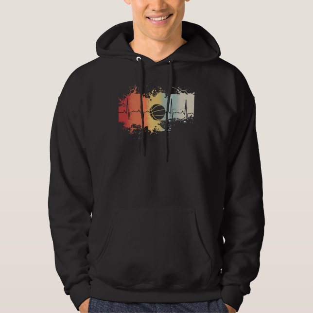 Basketball Retro-Vintage Hoodie (Framsida)