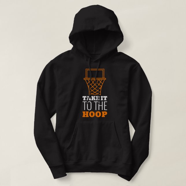 Basketball ring är av klassiskt T Shirt Hoodie (Design framsida)