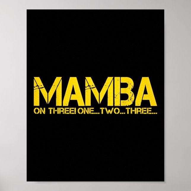 BASKETBALL RING CHAMPION MAMBA OM TRE MOTIVERING POSTER (Framsidan)