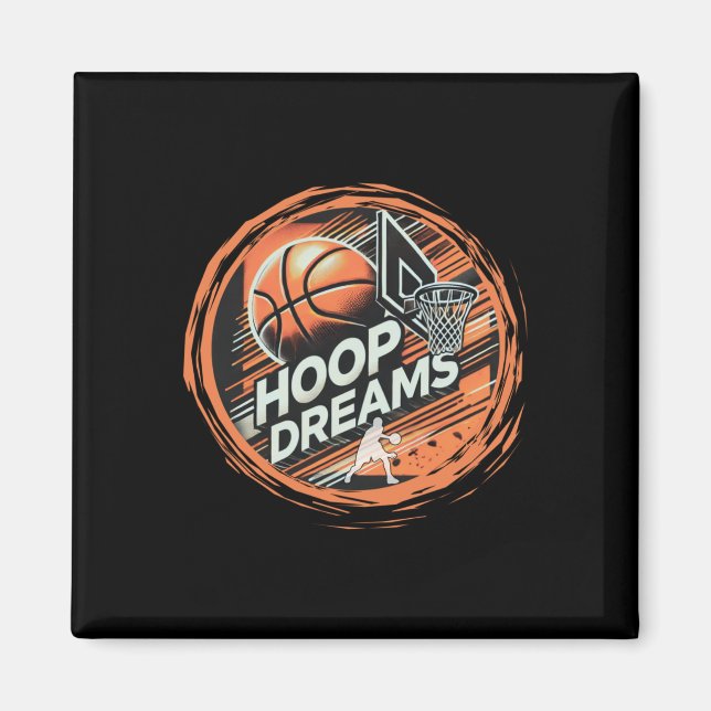 Basketball Ring Dreams Active Magnet (Framsidan)