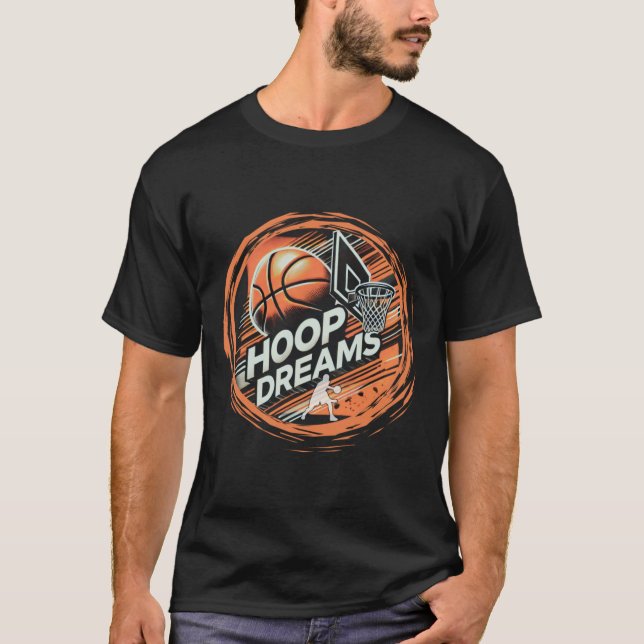 Basketball Ring Dreams Active T Shirt (Framsida)