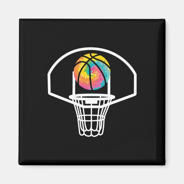 Basketball Ring för en Streetball Player Boll Magnet (Framsidan)