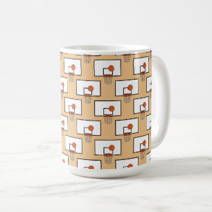 Basketball Ring Mönster Kaffemugg