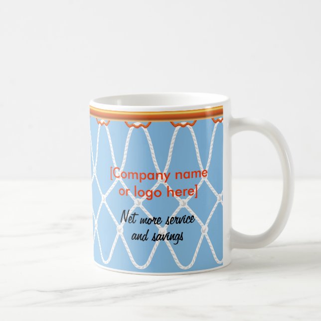 Basketball Ring Net_blue_company promo Kaffemugg (Höger)