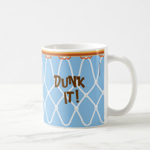 Basketball Ring Net_Dunk it!_on blue Kaffemugg