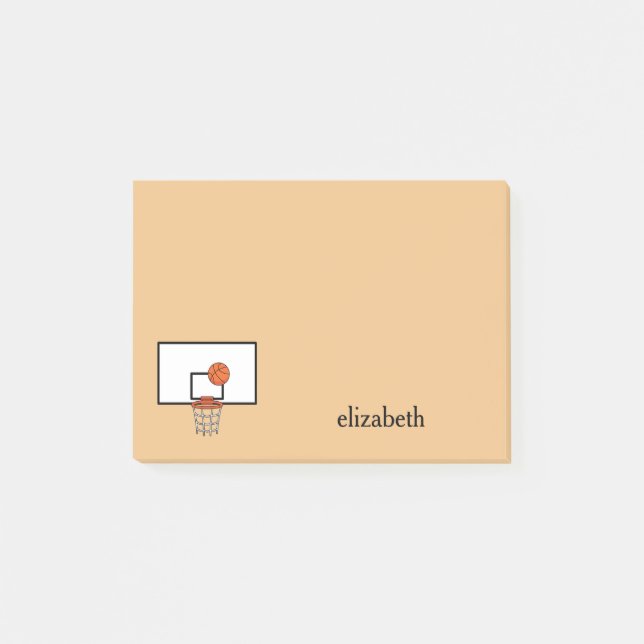 Basketball Ring personalize Post-it Block (Framsida)