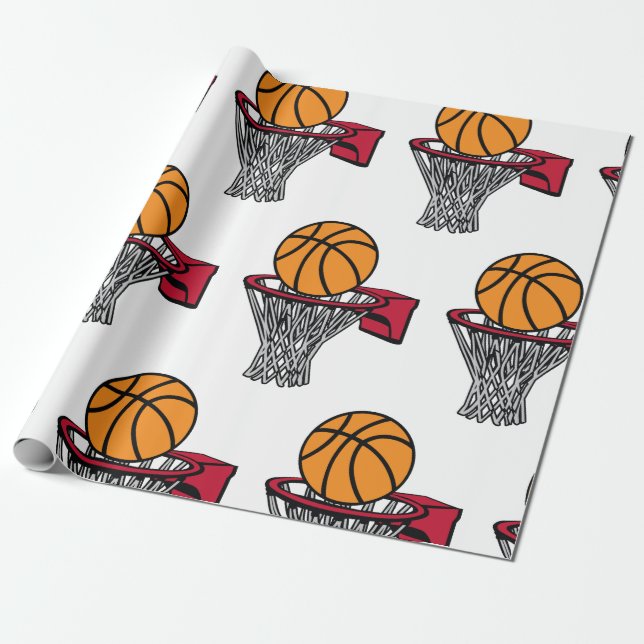 Basketball Ring Presentpapper (Utrullad)