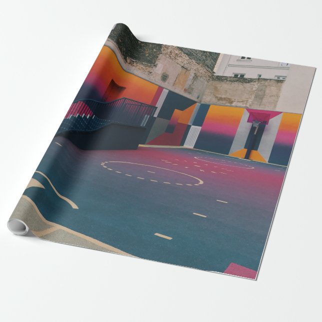 Basketball Ring Presentpapper (Utrullad)