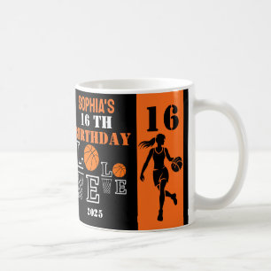 Basketball Ringar, Basketball Player Birthday Gift Kaffemugg