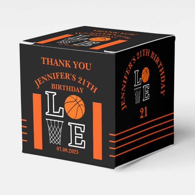 Basketball Ringar, Basketball Player Birthday Presentaskar (Framsidan Sidan)