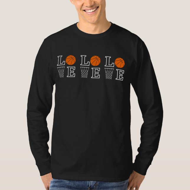 Basketball Ringar, Basketball Player-gåva T Shirt (Framsida)