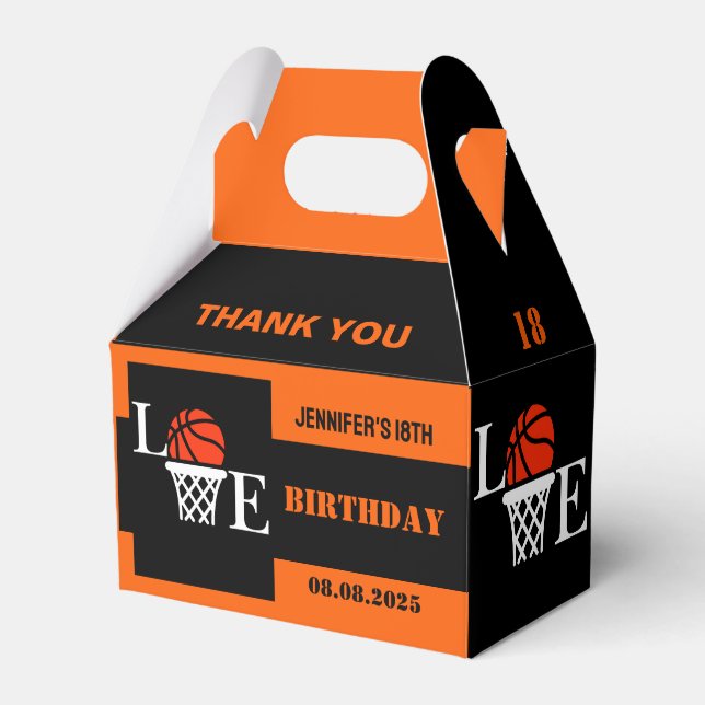 Basketball Ringar, Basketball Player Gift, födelse Presentaskar (Framsidan Sidan)