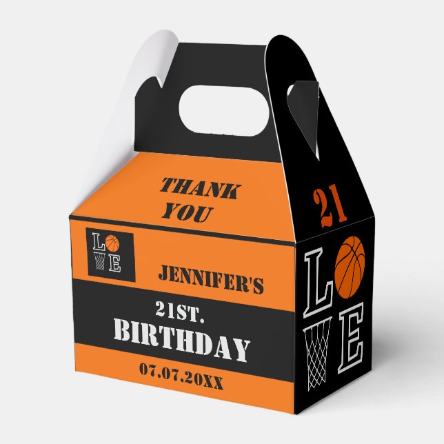 Basketball Ringar, Basketball Player Gift, födelse Presentaskar (Framsidan Sidan)