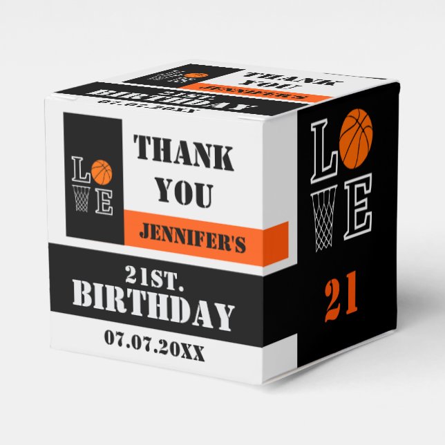 Basketball Ringar, Basketball Player Gift, födelse Presentaskar (Framsidan Sidan)