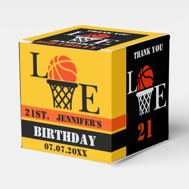 Basketball Ringar, Basketball Player Gift, födelse Presentaskar (Framsidan Sidan)