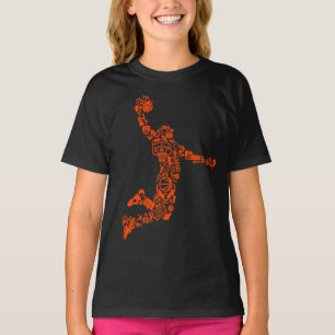 Basketball Ringar Symbol Slam Boll Girl's T Shirt