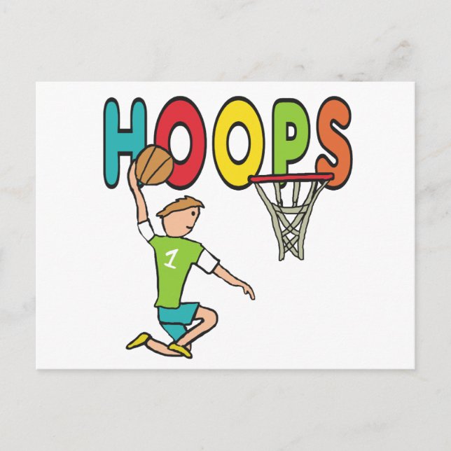 Basketball Ringar Vykort (Framsida)