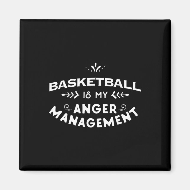 Basketball Roligt Basketball är min ilska Magnet (Framsidan)