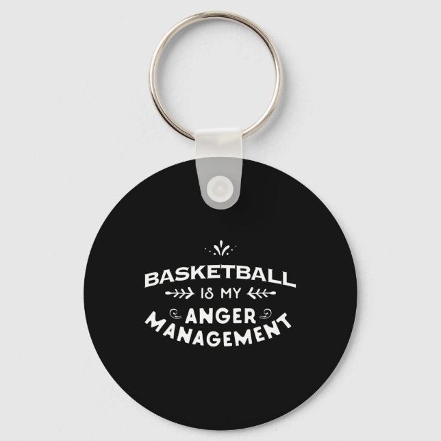 Basketball Roligt Basketball är min ilska Nyckelring (Framsida)