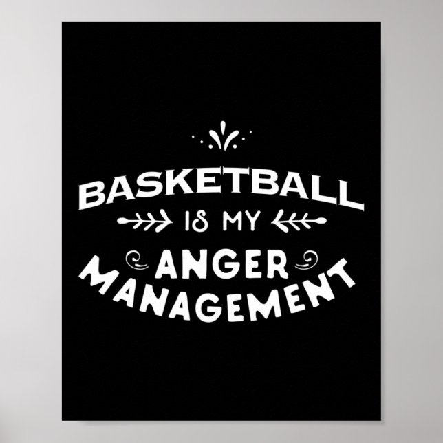 Basketball Roligt Basketball är min ilska. Poster (Framsidan)