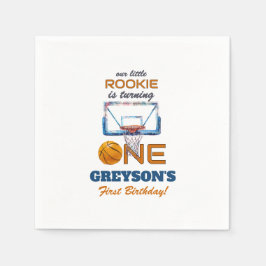 Basketball Rookie Of The Year First Birthday Pappersservett