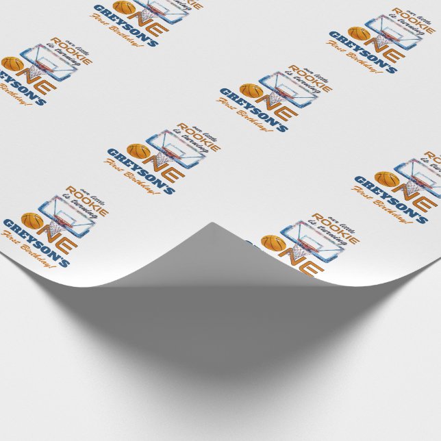Basketball Rookie Of The Year First Birthday Presentpapper (Hörn)