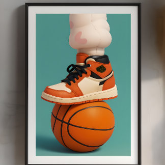 Basketball-sändare med stark kontrast poster