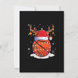 Basketball Santa Hat Reindeer jul Ljus Roligt Inbjudningar