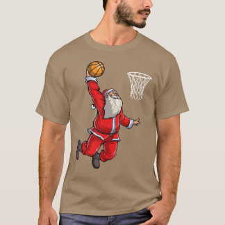 Basketball Santa Slam Dunk Christmas Xmas Ball Spo T Shirt