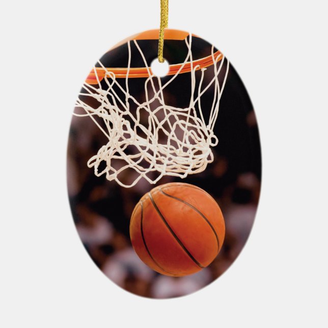 Basketball Scoring Julgransprydnad Keramik (Framsidan)
