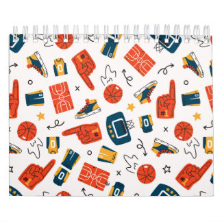 Basketball Seamless Mönster Kalender