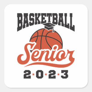 Basketball Senior 2023 Fyrkantigt Klistermärke