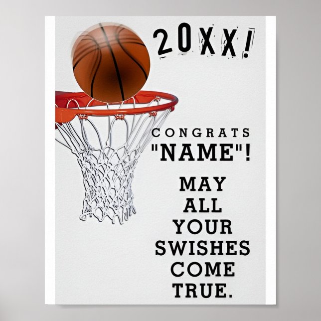 Basketball Senior Night Basketball Poster (Framsidan)