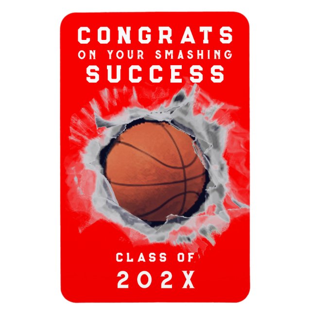 Basketball Senior Night Red Magnet (Vertikal)