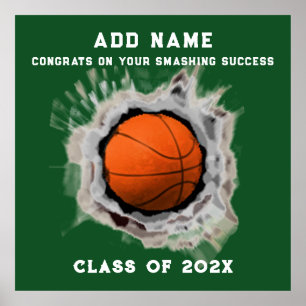 Basketball Senior Studenten Gratulerar Poster