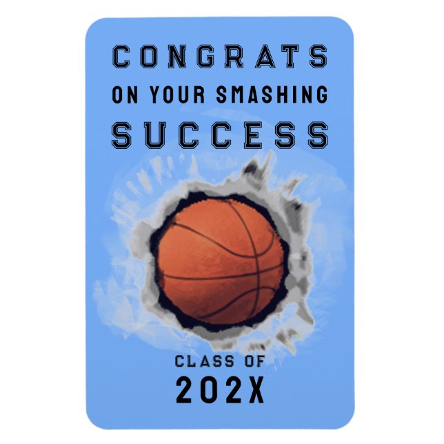 Basketball Senior Varsity Grattis Magnet (Vertikal)