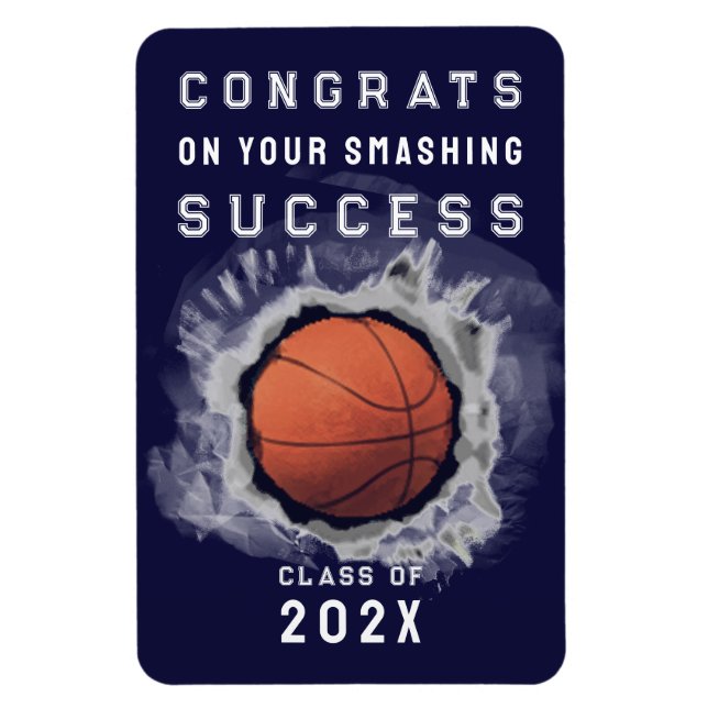 Basketball Senior Varsity Gratulerar Magnet (Vertikal)