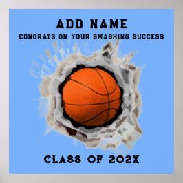 Basketball Seniors Studenten Gratulerar Poster