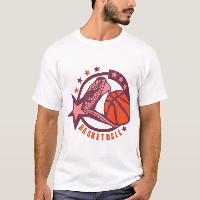 basketball serpent snake Schlange logo club serpie T Shirt (Framsida)