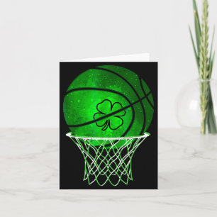 Basketball Shamrock Lucky Clover Irländska St Patr Kort