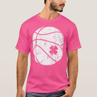 Basketball Shamrock Lucky Klöver Irish St Patrick T Shirt