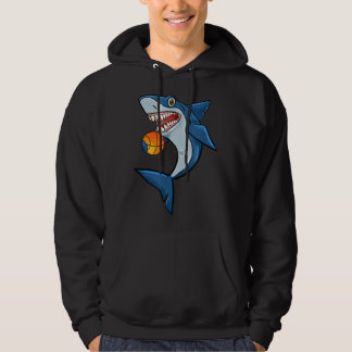 Basketball Sharks Kärlek Djur älskare Funny Manar Hoodie