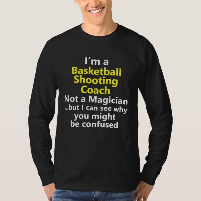 Basketball Shooting Coach Trainer Jump Shot Shoote T Shirt (Framsida)