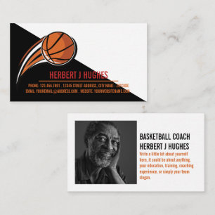 Basketball Shot, Basketball Player, Coach, Photo Visitkort