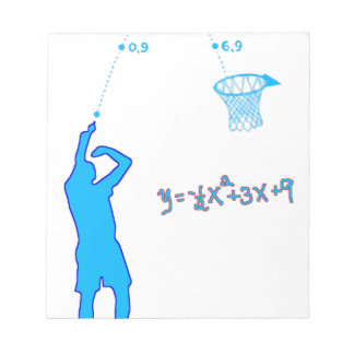Basketball Shot och Quadratic ekvation Anteckningsblock