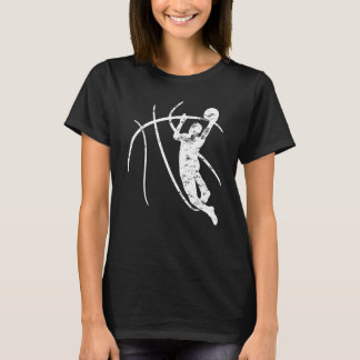 Basketball Shot Silhouette Bptränare Player Sports T Shirt