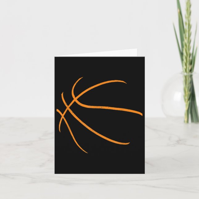 Basketball Silhouette Bball Player Coach Sports Ba Kort (Framsida)