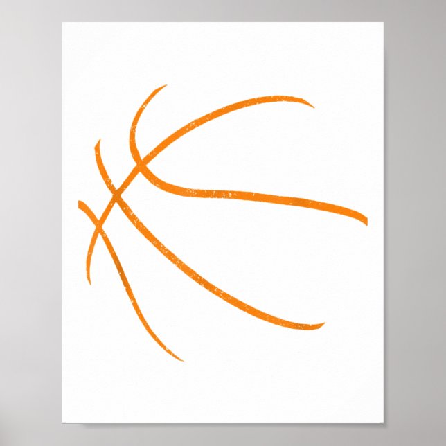 Basketball Silhouette Bball Player Coach Sports Ba Poster (Framsidan)