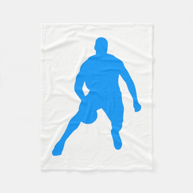 Basketball Silhouette Fleecefilt (Framsidan)